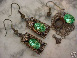 Earrings Are Made Using The Findings Shown At Right In Photo